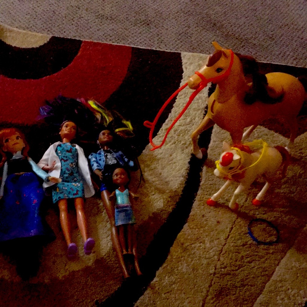 Dolls and horses super cute